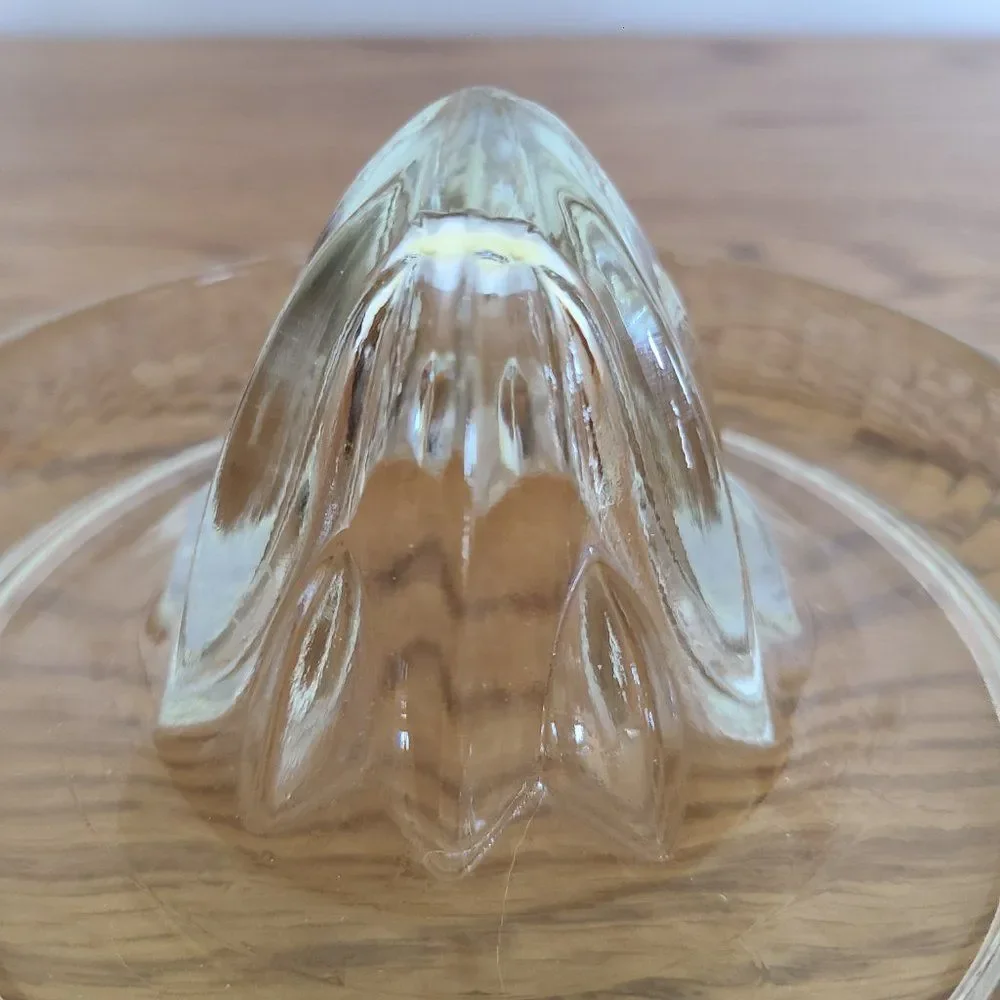 Vintage Federal Clear Depression Glass Orange Lemon Citrus Juicer Reamer Ribbed